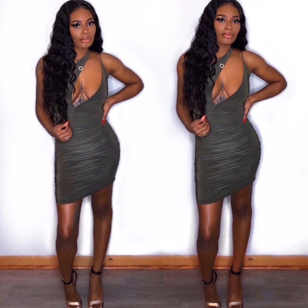Olive Green Dress